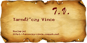 Tarnóczy Vince névjegykártya